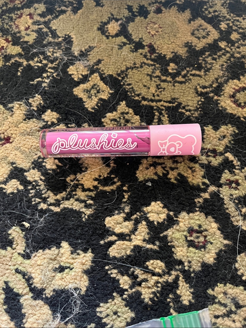 Lime Crime Bright Pink Lip Gloss with Pastel Pink Cap